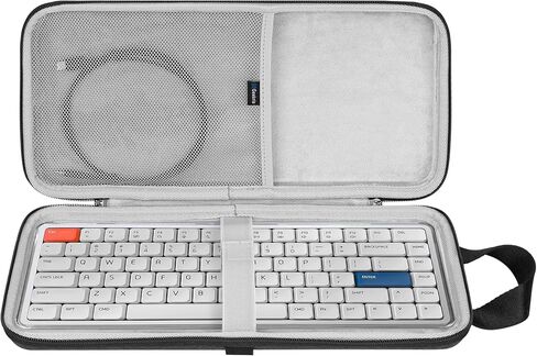 GEEKRIA Slim Keyboards Carrying Case, Compatible with Logitech MX Mechanical Mini, MelGeek O2, Flow Lite 84 / LOFREE Flow84, IQUNIX MQ80, 84 Keys Hard Shell Travel Bag (Dark Grey) in Kuwait