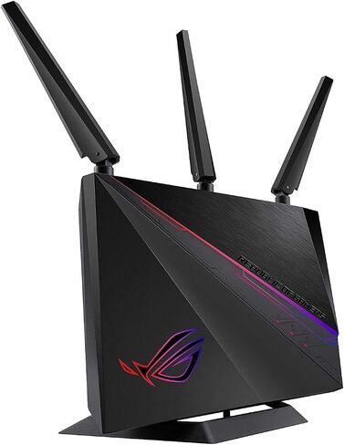 ASUS ROG Rapture WiFi Gaming Router (GT-AC2900) - Dual Band Gigabit Wireless Internet Router, NVIDIA GeForce Now, Aura RGB, Gaming & Streaming, AiMesh Compatible, Lifetime Internet Security in Kuwait