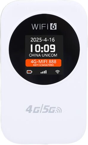 WiFi6 Mobile Hotspot Router, Portable WiFi Hotspot Device with LCD Display, Supports WPA / WPA2 Encryption, Connects 10 Devices, for Trips Business (Blue) in Kuwait