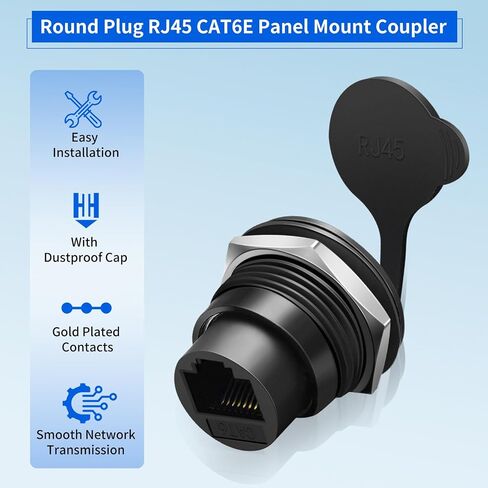 4PC CAT6A RJ45 Connector CAT6A Panel Mount Coupler CAT 6A Panel Adapter in Kuwait