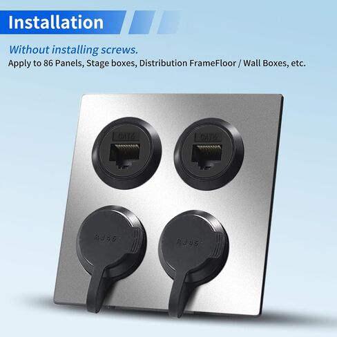 4PC CAT6A RJ45 Connector CAT6A Panel Mount Coupler CAT 6A Panel Adapter in Kuwait