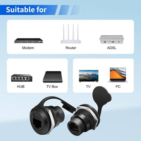 4PC CAT6A RJ45 Connector CAT6A Panel Mount Coupler CAT 6A Panel Adapter in Kuwait