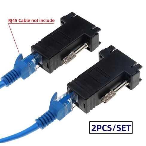 JSER 2pcs/Set VGA RGB Male to Male Over Cat5 Cat5e RJ45 Female Ethernet Modualr Adapter for Computer Monitor in Kuwait