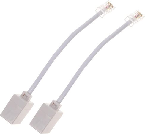 HOMSFOU 2pcs to Rj11 Plug Adapter Rj11 to Adapter Female to Male Converter Telephone Female to Female Ethernet Adapter Plug Converter Phone Line Fwt11 Phones Cable USB Abs in Kuwait