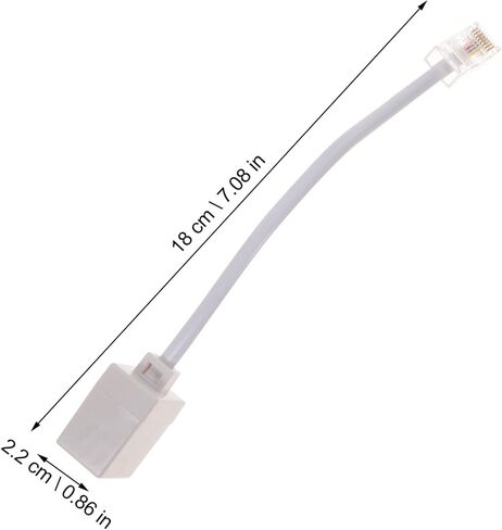 HOMSFOU 2pcs to Rj11 Plug Adapter Rj11 to Adapter Female to Male Converter Telephone Female to Female Ethernet Adapter Plug Converter Phone Line Fwt11 Phones Cable USB Abs in Kuwait