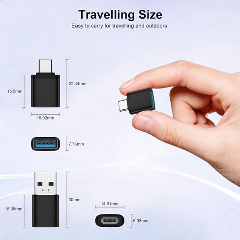Cebkit USB to USB C Adapter Combo 4Pack,USB A to USB C OTG Charger Adapter in Kuwait