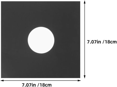 SEWACC Vinyl Record Protector Sleeves Sturdy Black Kraft Paper Paper 12pcs for Album Storage and Protection, Record Album Covers Suitable for Homes and Cafes in Kuwait