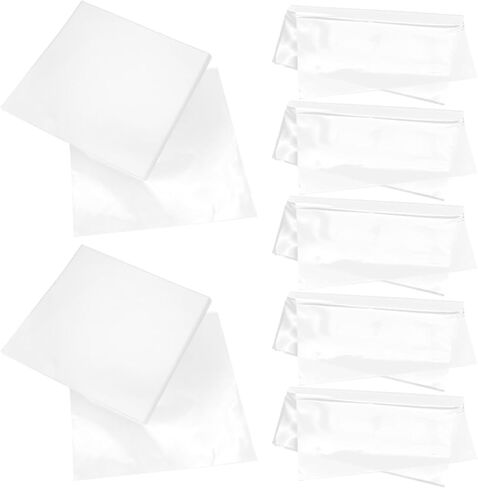 PartyKindom 25pcs Vinyl Record Outer Protector Sleeves Self Adhesive Plastic Material for Easy Sealing and Sturdy Protection, Vinyl Record Storage Sleeve to Prevent Dust and Scratches in Kuwait