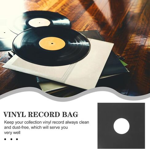 Balacoo 10pcs Anti-Static Vinyl Record Sleeves with Po Material Inner Layer Snug Fit Protective Album Covers to Prevent Data Damage and Keep Records Clean in Kuwait