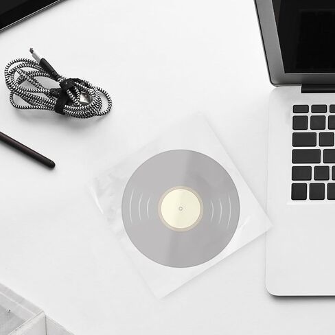 Baluue 50pcs Inch Vinyl Record Outer Sleeves, OPP Album Sleeves for Waterproof and Mud Protection, Easy Content Viewing, for Vinyl Record Lovers in Kuwait