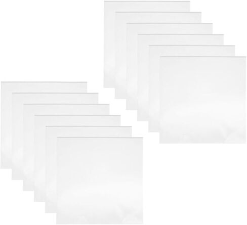 Ipetboom 50pcs Protective Vinyl Record Outer Sleeves with Self-Adhesive Design Plastic Album Covers for Vinyl Storage Sturdy and Dust-Resistant for Collectors in Kuwait