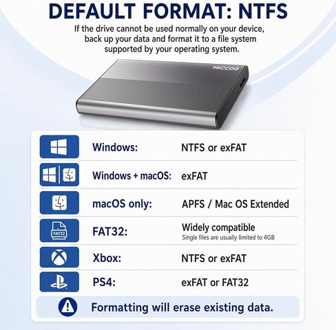 500GB External Hard Drive, Portable HDD Expansion Storage in Kuwait