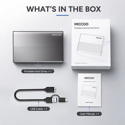 500GB External Hard Drive, Portable HDD Expansion Storage in Kuwait
