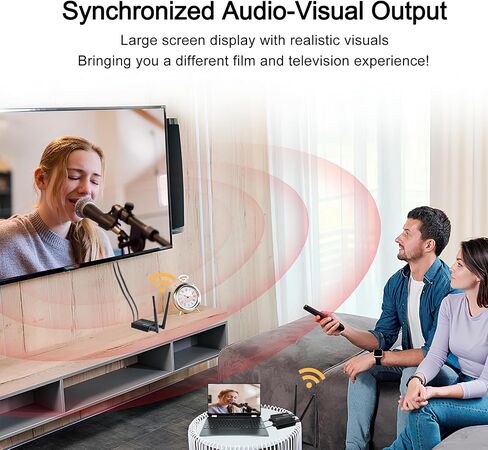 Wireless HDMI Transmitter and Receiver 4k decoding, One Transmitter and Two Receivers, Long Range Wireless Transmission 656FT/200M,Plug-Play, 2.4/5.8G for PC/Laptop/TV to Monitor/Projector/HDTV in Kuwait