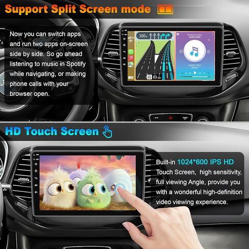 4G+64G Bluetooth Car Radio for Jeep Compass 2017-2020, 10 inch in Kuwait