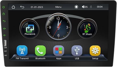 9" Single DIN Car MP5 Player for Chevy C1500 1988-1994, Wireless CarPlay & Mirror Link, Bluetooth, FM Radio, USB, 8-LED Backup Camera in Kuwait