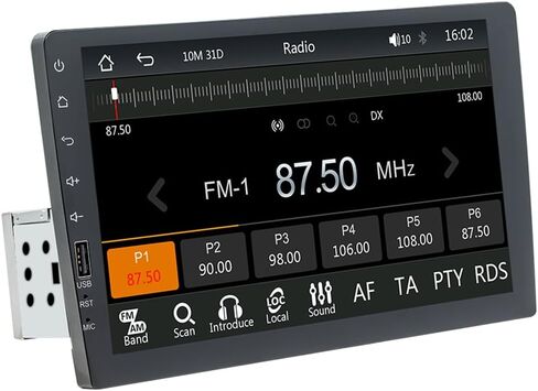 9" Single DIN Car MP5 Player for Chevy C1500 1988-1994, Wireless CarPlay & Mirror Link, Bluetooth, FM Radio, USB, 8-LED Backup Camera in Kuwait