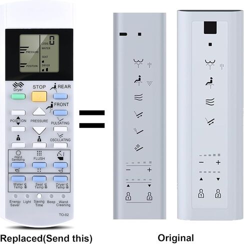 Replacement Remote for TOTO Washlet Bidet Toilet Seat S500E S500 S550E S550 SW3083 SW3046 THU6056 THU6055 SW3084#01 SW3084#12 SW3056#01 SW3083#01 SW3046#01 in Kuwait
