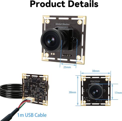 Global Shutter USB Camera Module, 800P Monochrome High Speed 120fps in Kuwait