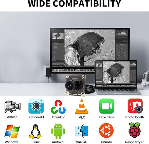 Global Shutter USB Camera Module, 800P Monochrome High Speed 120fps in Kuwait