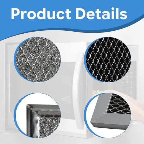 4PCS Microwave Charcoal Filter and Grease Filter Set Compatible with Samsung ME19R7041FS ME19R7041FS/AA ME19R7041FT ME19R7041FT/AA ME19R7041FB ME19R7041FB/AA in Kuwait
