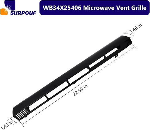 WB34X25406 wb34X25406 Microwave Vent Grille Compatible with GE， Replaces 4465386 AP6040821 PS11774030 EAP11774030 in Kuwait