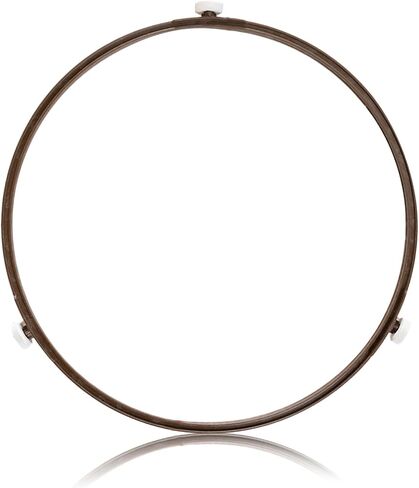 Microwave Turntable Ring Replacement with Wheel Roller Ring Outer Diameter Spinner Support for Glass Plate, Durable Microwave Oven Parts Tray Support Holder (Brown,8.74" Ring,15mm Roller) in Kuwait