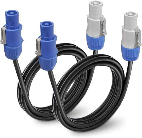 Sound Town 4 Pack 2FT 14AWG AC PowerCon Cable with Twist Lock, PowerCon Input to PowerCon Output 3 Pin Cable for Powered Speaker, Stage Light, LED Screen, Audio Video Equipment and More (STC-PP2-4PK) in Kuwait