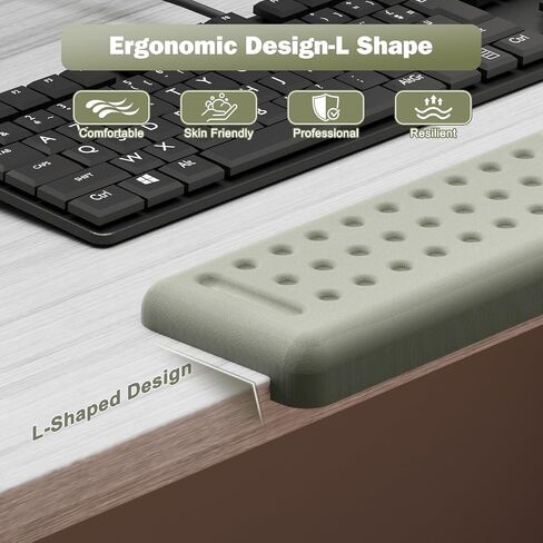 Leolee L-Shaped Desk Long Wrist Rest Elbow 60CM, Grey Arm Rest for Desk in Kuwait