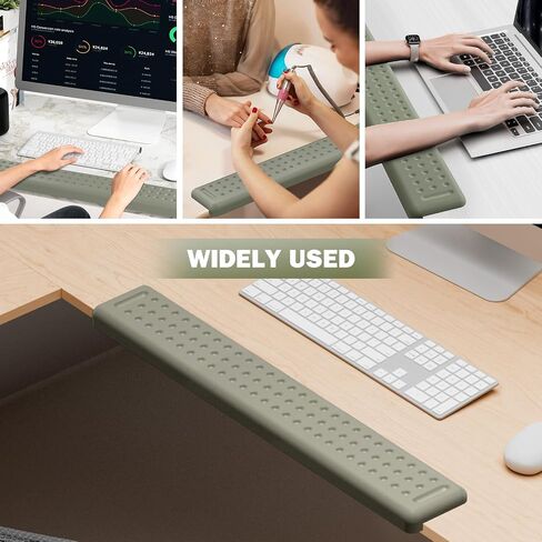 Leolee L-Shaped Desk Long Wrist Rest Elbow 60CM, Grey Arm Rest for Desk in Kuwait