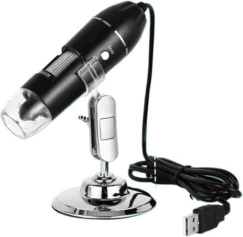 Microscope, Digital Microscope Camera 3in1 C Type USB Portable Electron 500X/1000X/1600X,for Homeschool Lab(1600X) in Kuwait