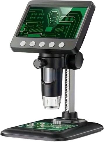 Microscope, 4.3inch HD Digital Microscope Real Shot Rendering Computer Electron Biological,for Homeschool Lab in Kuwait