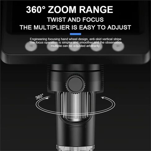 Microscope, 4.3inch HD Digital Microscope Real Shot Rendering Computer Electron Biological,for Homeschool Lab in Kuwait