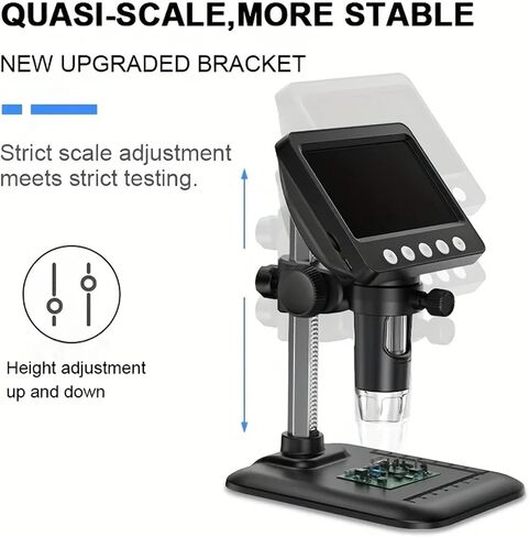 Microscope, 4.3inch HD Digital Microscope Real Shot Rendering Computer Electron Biological,for Homeschool Lab in Kuwait