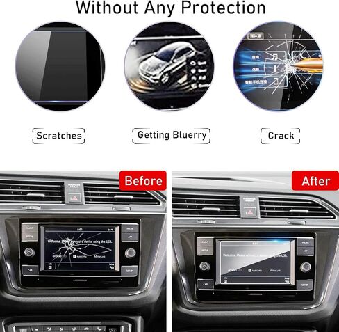 TTCR-II Compatible with VW Atlas Screen Protector Tiguan Golf S 2018-2024 in Kuwait