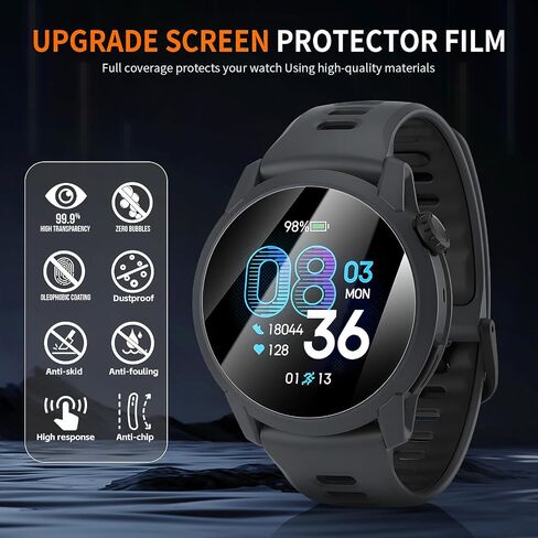Suoman 6-Packs for COROS PACE 4/Pace 3/Apex2 Pro Screen Protector, Soft Flexible TPU Film, High Definition, Full Cover Ultra-thin Screen Protective in Kuwait