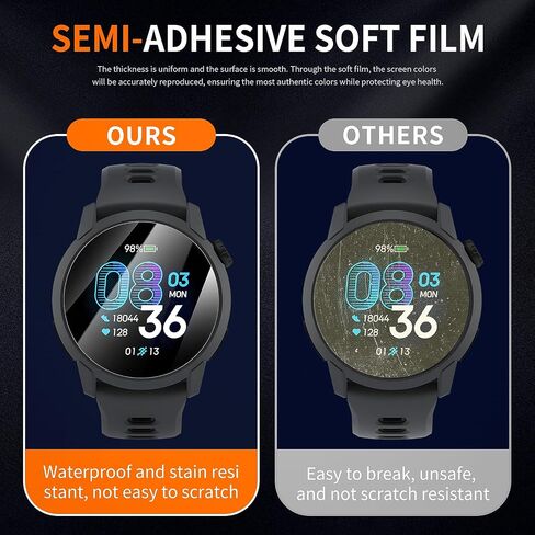 Suoman 6-Packs for COROS PACE 4/Pace 3/Apex2 Pro Screen Protector, Soft Flexible TPU Film, High Definition, Full Cover Ultra-thin Screen Protective in Kuwait