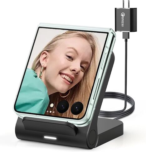Geyo 15W Fast Wireless Charger Stand for Samsung Galaxy Z Flip 8, Non-Fold in Kuwait