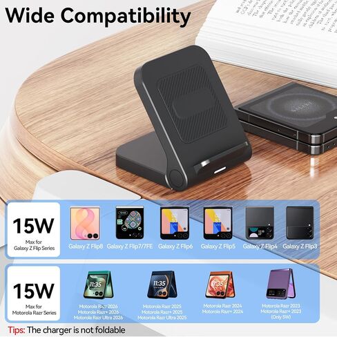 Geyo 15W Fast Wireless Charger Stand for Samsung Galaxy Z Flip 8, Non-Fold in Kuwait