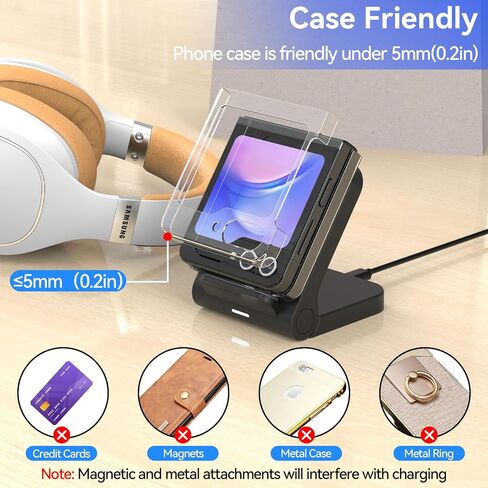 Geyo 15W Fast Wireless Charger Stand for Samsung Galaxy Z Flip 8, Non-Fold in Kuwait