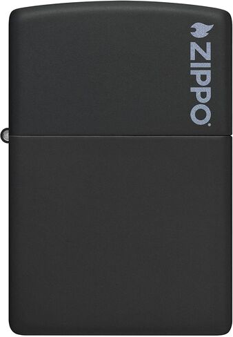 Zippo Logo Black Matte Pocket Lighter in Kuwait