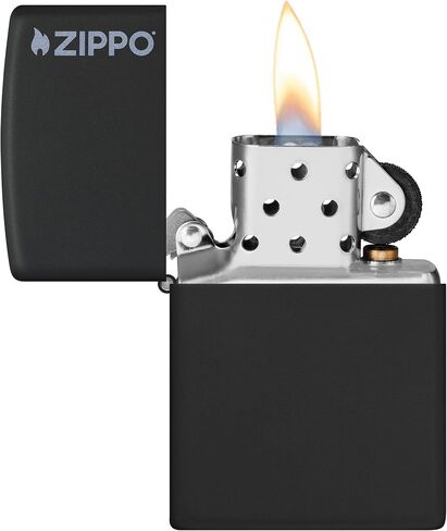 Zippo Logo Black Matte Pocket Lighter in Kuwait
