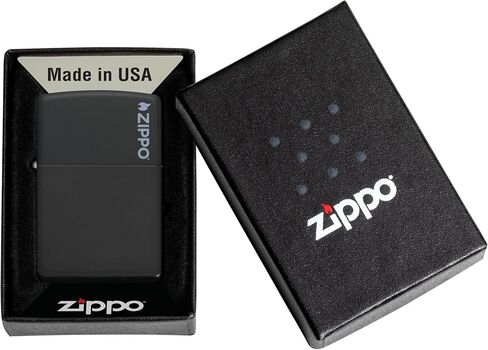Zippo Logo Black Matte Pocket Lighter in Kuwait