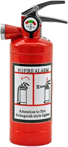 Fire Extinguisher Shape Refillable Lighter – Novelty Collectible – Shipped Empty – Red (No Fuel Inside) in Kuwait
