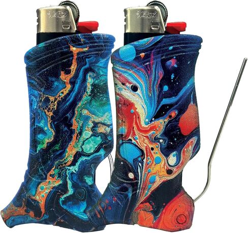 2pk Bundle - Toker Poker - Bic Lighter Case Multi Tool, All Inclusive Tool for Camping and Other - Cosmic Creation, Earth Echo in Kuwait