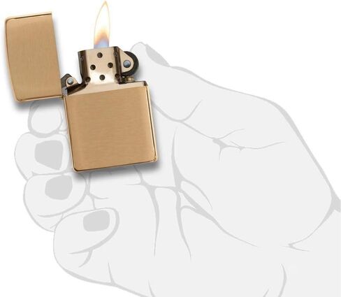 Zippo Armor Brushed Brass Pocket Lighter in Kuwait