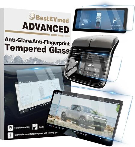 BestEvMod 2PCS Screen Protector for 2025+ Model Y Juniper & 2024+ Model 3 in Kuwait