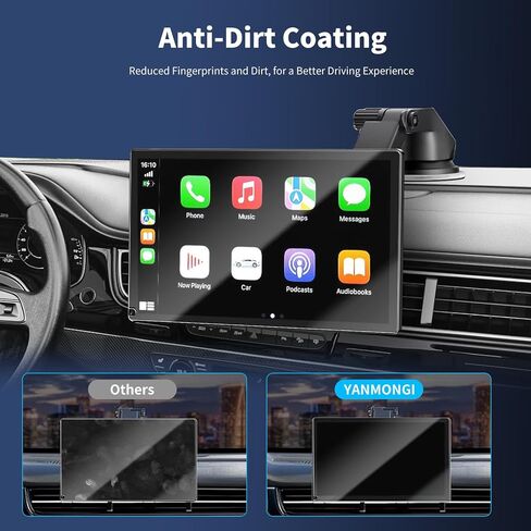 for HAUXIY Q9S Screen Protector,9 Inch Film for HAUXIY Portable Apple Carplay,Touch Screen Protector Foils Navigation Display Screen Protective Film HD Clear (2 Pack) in Kuwait