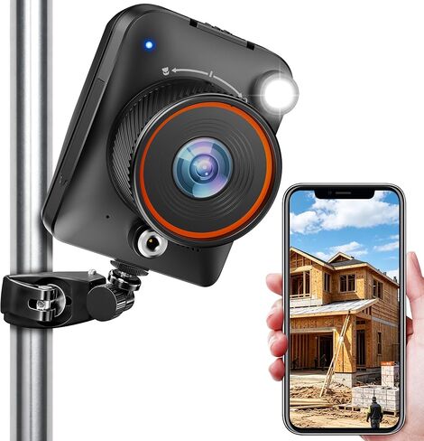 Dsoon Time Lapse Camera WiFi, 4K Outdoor Timelapse Camera with App, Solar Ready, IP66 Waterproof, 110° Wide Angle, Long Battery Life, 32GB Card, for Construction, Building & Renovation Monitoring in Kuwait