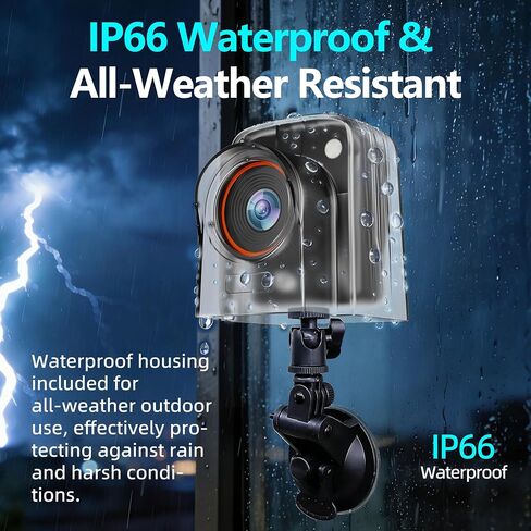 Dsoon Time Lapse Camera WiFi, 4K Outdoor Timelapse Camera with App, Solar Ready, IP66 Waterproof, 110° Wide Angle, Long Battery Life, 32GB Card, for Construction, Building & Renovation Monitoring in Kuwait